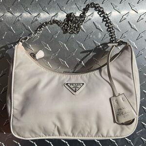 Prada Re-Nylon Re-Edition Tessuto Logo Handbag in White